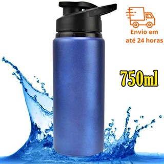 Squeeze 750ml Garrafa Alumínio Fitness Água Academia Com Alça Antizamento a Pronta Entrega
