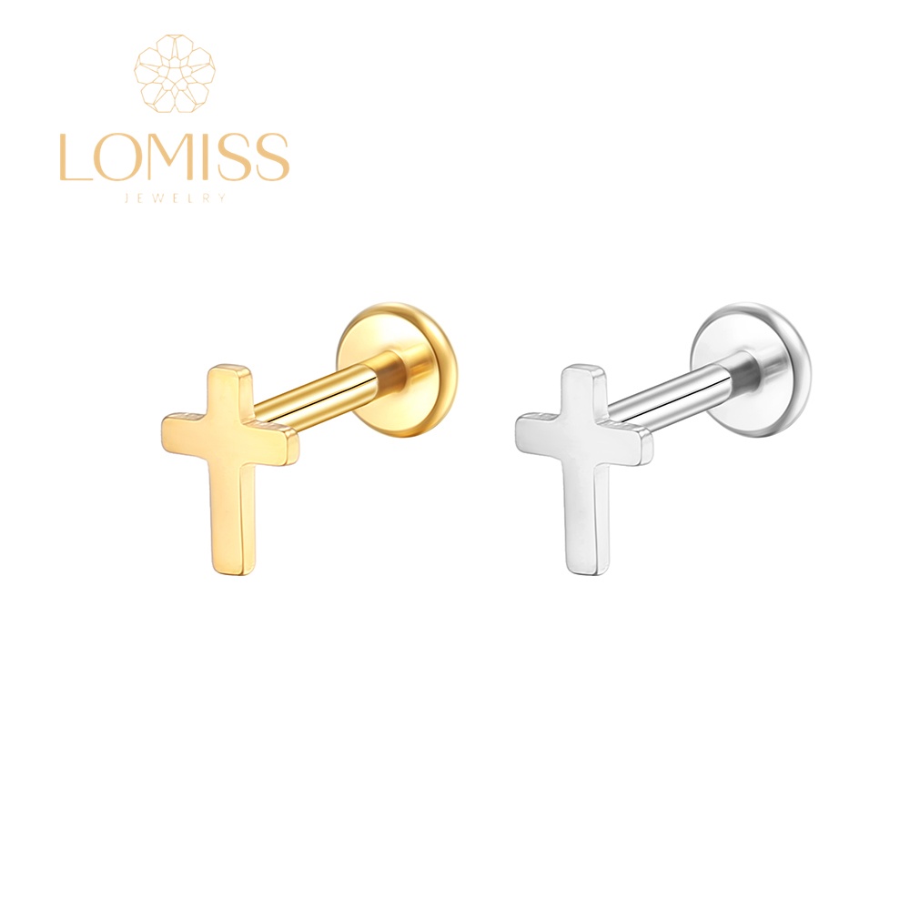 Piercing Labret Aço Cirúrgico PVD Cruz Helix Tragus Conch Nariz Boca Medusa em Oferta na Shopee