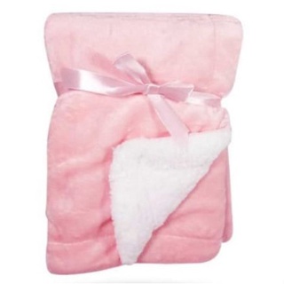 Manta para inverno de bebe bem quente dupla plush e sherpa carneiro menina menino em Oferta na Shopee