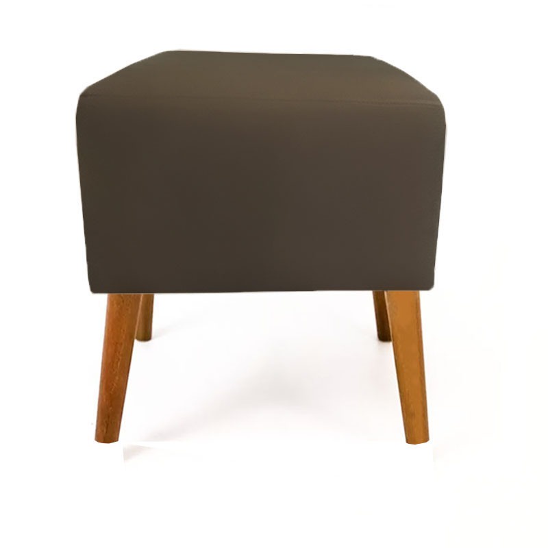 Puf Puff Marrocos Quadrado Suede Marrom 4 Pés Palito