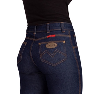 Calça Jeans Feminina Modelo Country Desing Básico Coll Jeans Barra Reta Boiadeira 34 ao 56 Lycra em Oferta na Shopee