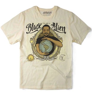 Camiseta Algodao Black Alien Terra Rap Hip Hop Musica Nacional