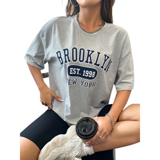 Camisetão Feminino Oversized Brooklyn Est.1998 Corte Reto Largo