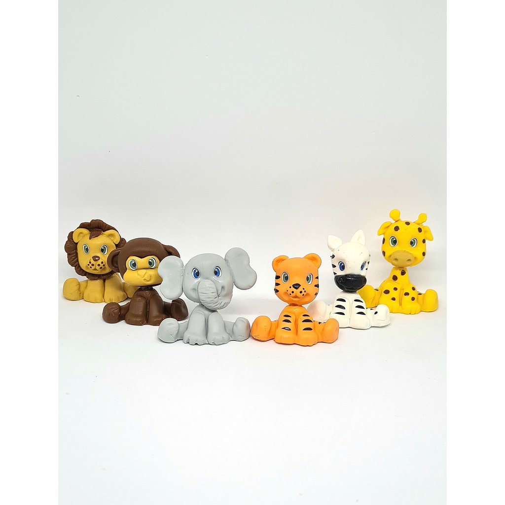 12 Unidades Apliques 3D Safari sem grama Selva Arca Lembrancinha Festa tigre leão girafa zebra em Oferta na Shopee