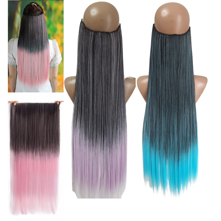 Aplique Cabelo Tic Tac Orgânico Liso Californiana Colorido neon Orgânico Top