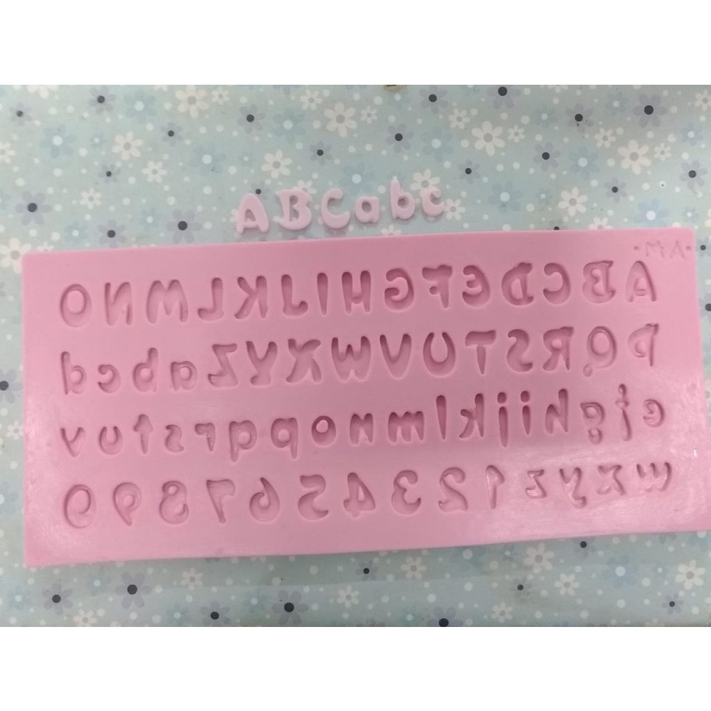 Molde de Silicone Alfabeto Maiúsculo e Minúsculo - MA502 em Oferta na Shopee