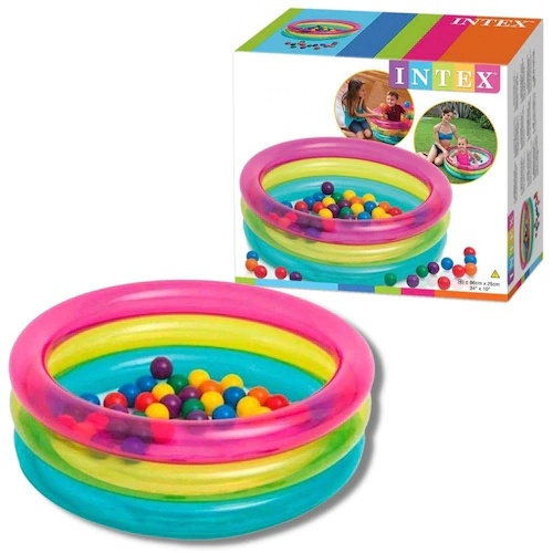 Piscina de Bolinhas Inflável Multi Color - Intex 48674