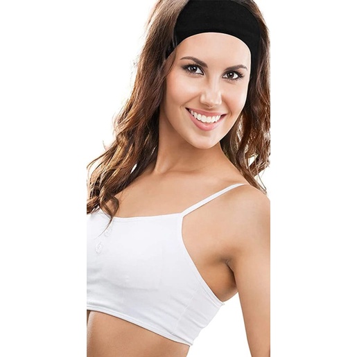 Faixa de cabelo tiara esportiva elástica Head Band em microfibra cores