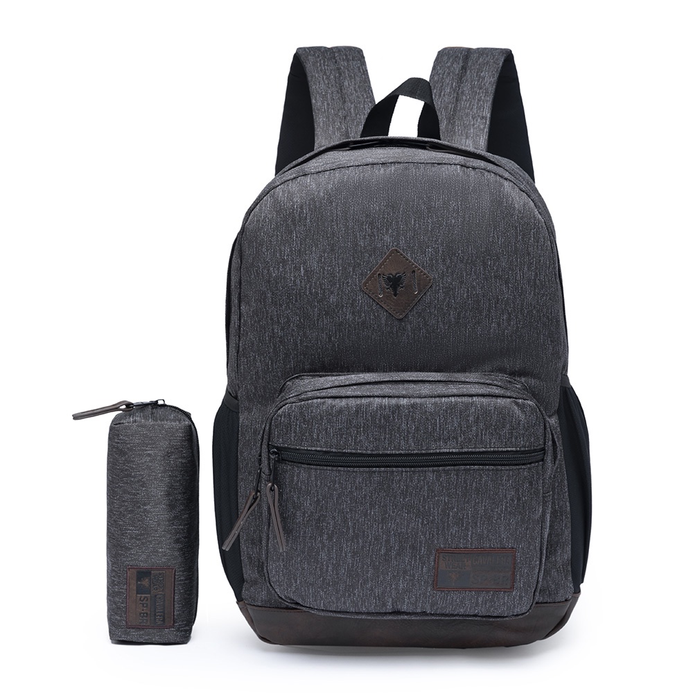 Mochila Cavalera Escolar Resistente Notebook C/ Estojo - Men Bags