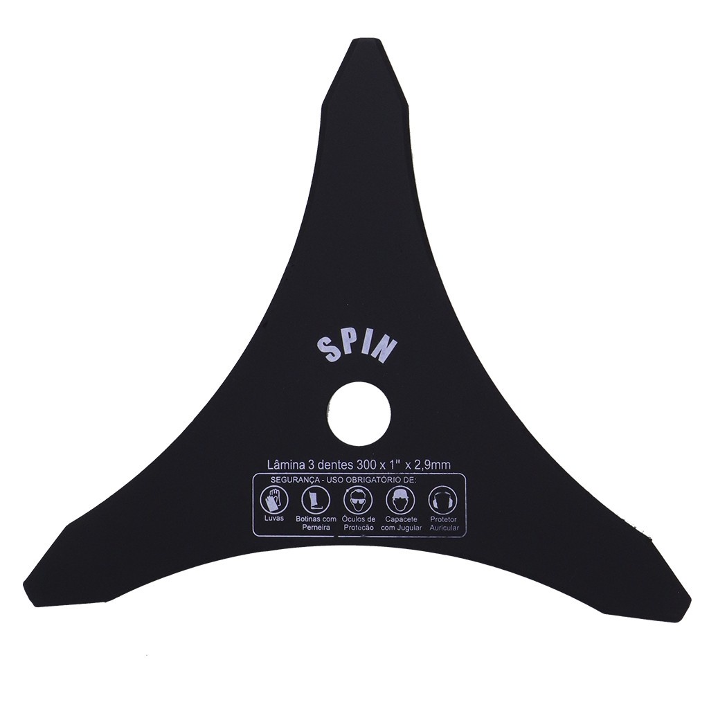 Lâmina Faca 3 Pontas Universal Para Roçadeira 300MM Furo 25MM X Espessura 2,9MM Vulcan Spin S Resistente