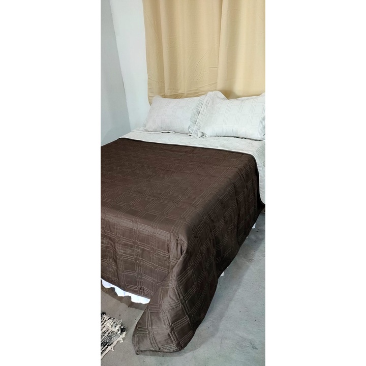 Kit Colcha Cobre Leito 3 Peças Heloísa - Queen Size Micro Percal
