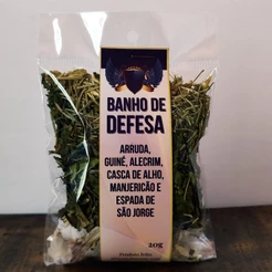 Banho de Ervas Defesa - Arruda, Guiné, Alecrim, Casca de Alho, Manjericão e Espada de São Jorge