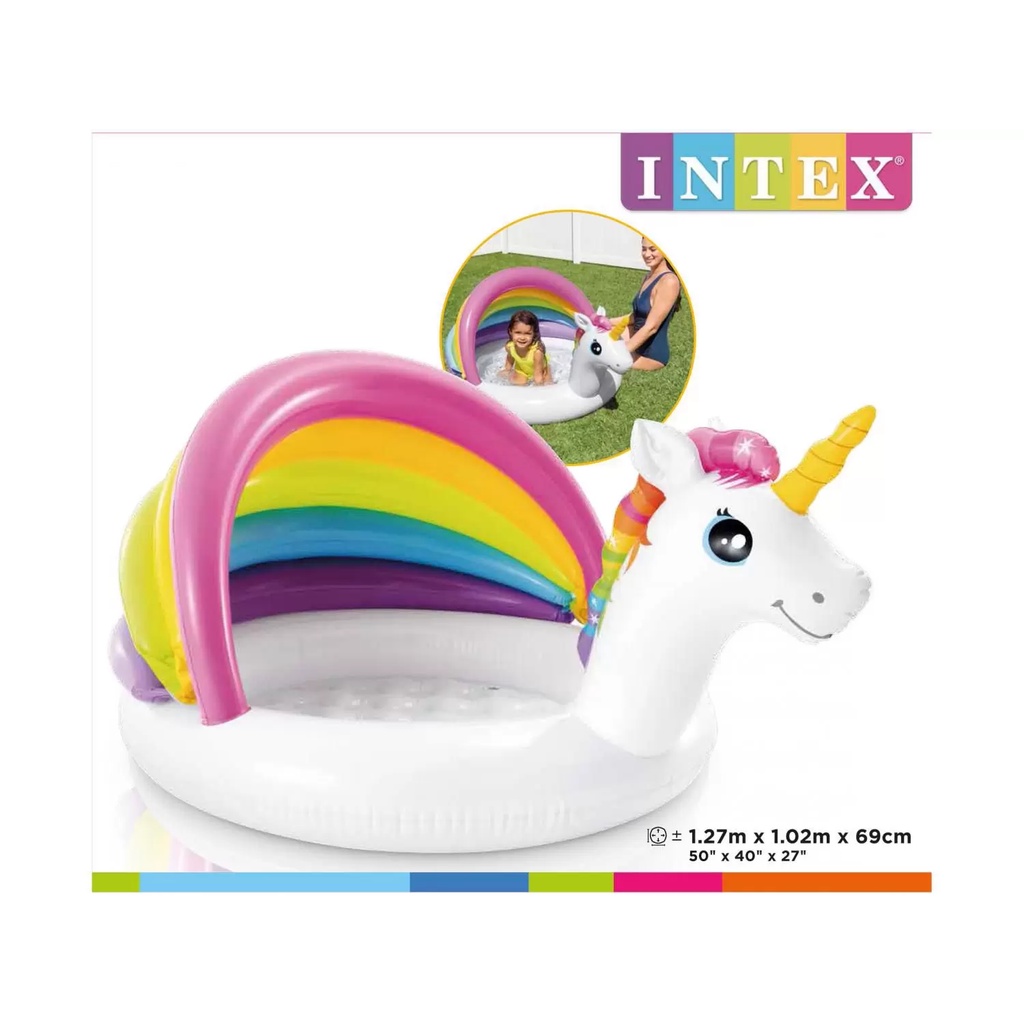 Piscina Inflável Arco-Íris Com Cobertura - Intex 57113 - Mom & Baby