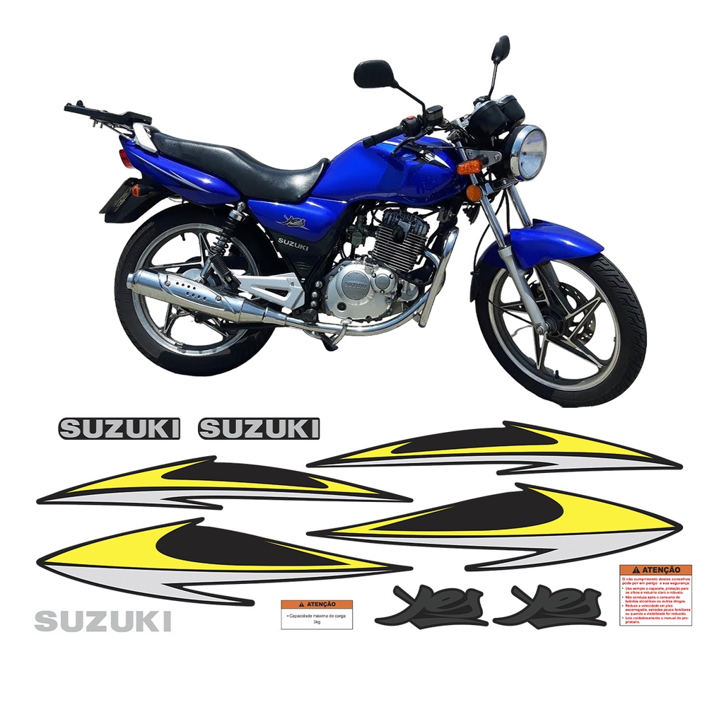 Kit Adesivos Carenagem Suzuki Yes 125 Amarelo E Preto em Oferta na Shopee