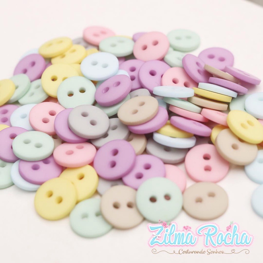 Mix de Botões Nova Coleção– Mix de 7 cores Lindas – Cartela com 35 Unidades 11 mm em Oferta na Shopee