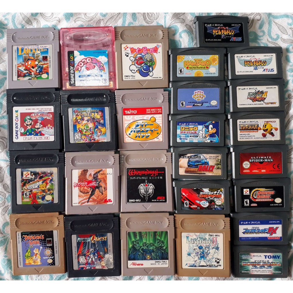 Jogos originais para Gameboy Classic, Color & Advance (LOTE A)
