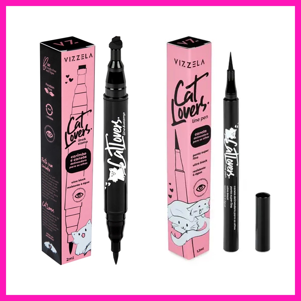 Vizzela Caneta Delineadora Cats Lovers (Line Pen ou Line e Stamp)
