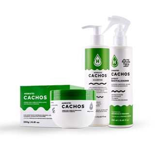 Kit Banho Hidratei Cachos: 1 Shampoo Cachos + 1 Creme Cachos +1 Spray Revitalizador