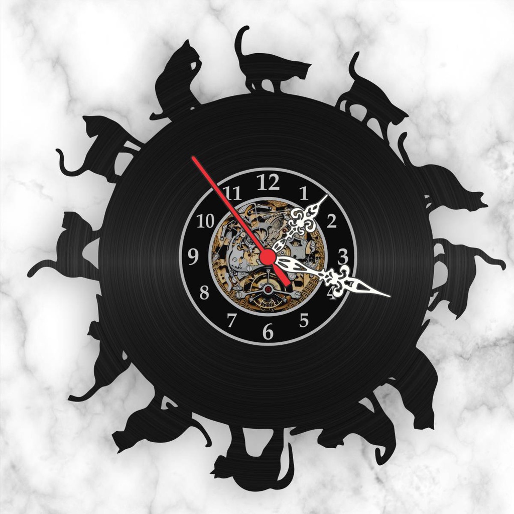 Relógio Gatos Gatinhos Clínica Veterinária Petshop Vinil Lp