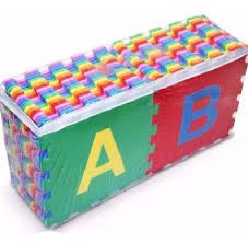 Alfabeto Eva - 26 Peças -28cm x 28cm x 8mm - Amarelinha 10 peças - Numeral 10 peças - Alfa 36 peças.