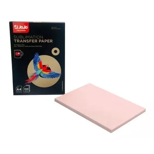 Papel JOJO A4 ORIGINAL FUNDO ROSA - Para Sublimação - Pct 100 folhas - 100g - Resinado - A Pronta Entrega! .