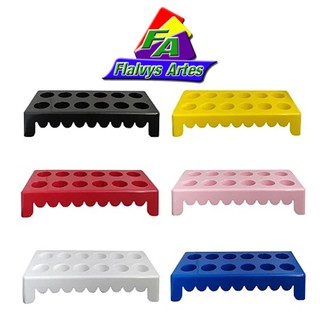 Kit Com 2 Mesinha De Plástico Para Tubetes Com 12 Cavidades