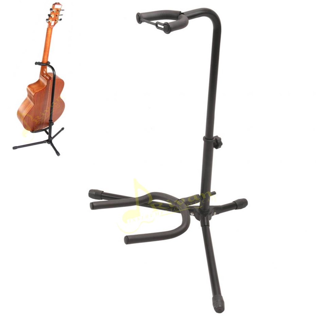 Imagem SUPORTE DE CHÃO PARA VIOLÃO GUITARRA VIOLA BAIXO COM TRAVA DE SEGURANÇA