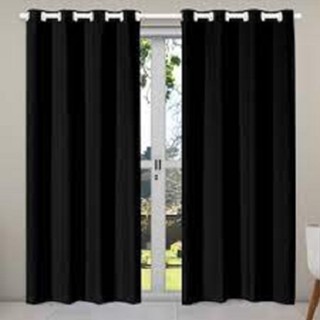 Cortina Roma Preta 2,00m x 1,40m Com Ilhós Para Janela Quarto Cozinha Decoração Papel de Parede