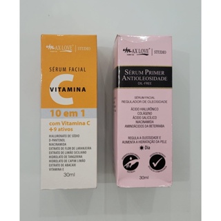 Kit Com 2 Seruns Max Love Antioliosidade e Vitamina C em Oferta na Shopee