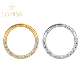 Piercing Argola Septo Rook Conch Nariz Clik Aço Cirúrgico PVD zirconia Lateral Lomiss em Oferta na Shopee