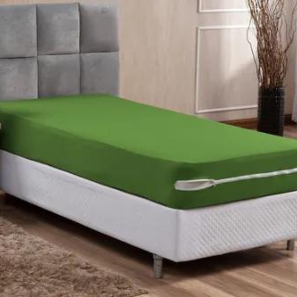 Capa Para Colchão De Solteirão/Viúva Em Malha Gel Premium Com Zíper Super Resistente