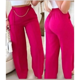 Calça Femininas Pantalona Com CORRENTE Duna