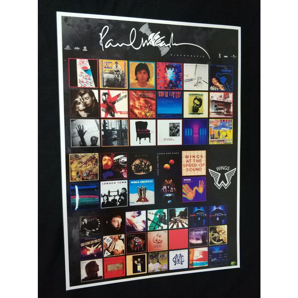 Paul McCartney beatles poster cartaz imagem vinil cd lp rock show banda Wings