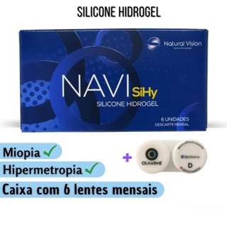 Lente Incolor Silicone Hidrogel NAVI SiHy - Mensal - Natural Vision