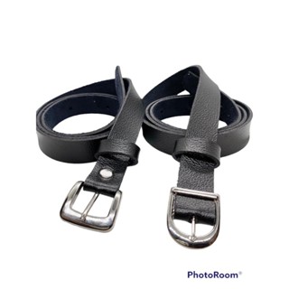 kit 2 Cinto Feminino Fino 2.0 cm Fivela Prata Moda-Duda e Ana