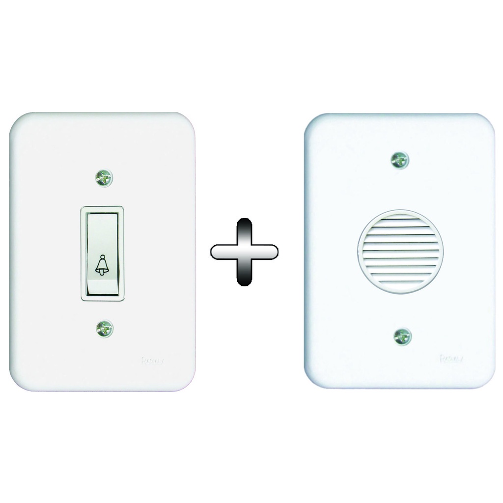 Campainha Cigarra + 1 Tecla Campainha Linha Branca Biki 127v