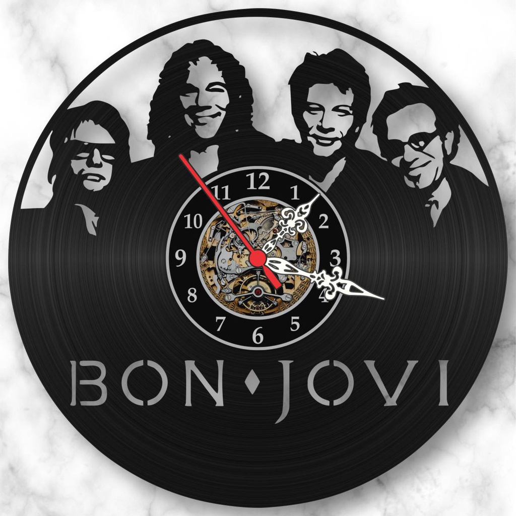 Relógio Parede Bon Jovi Bandas Rock Musica Vinil Lp Arte