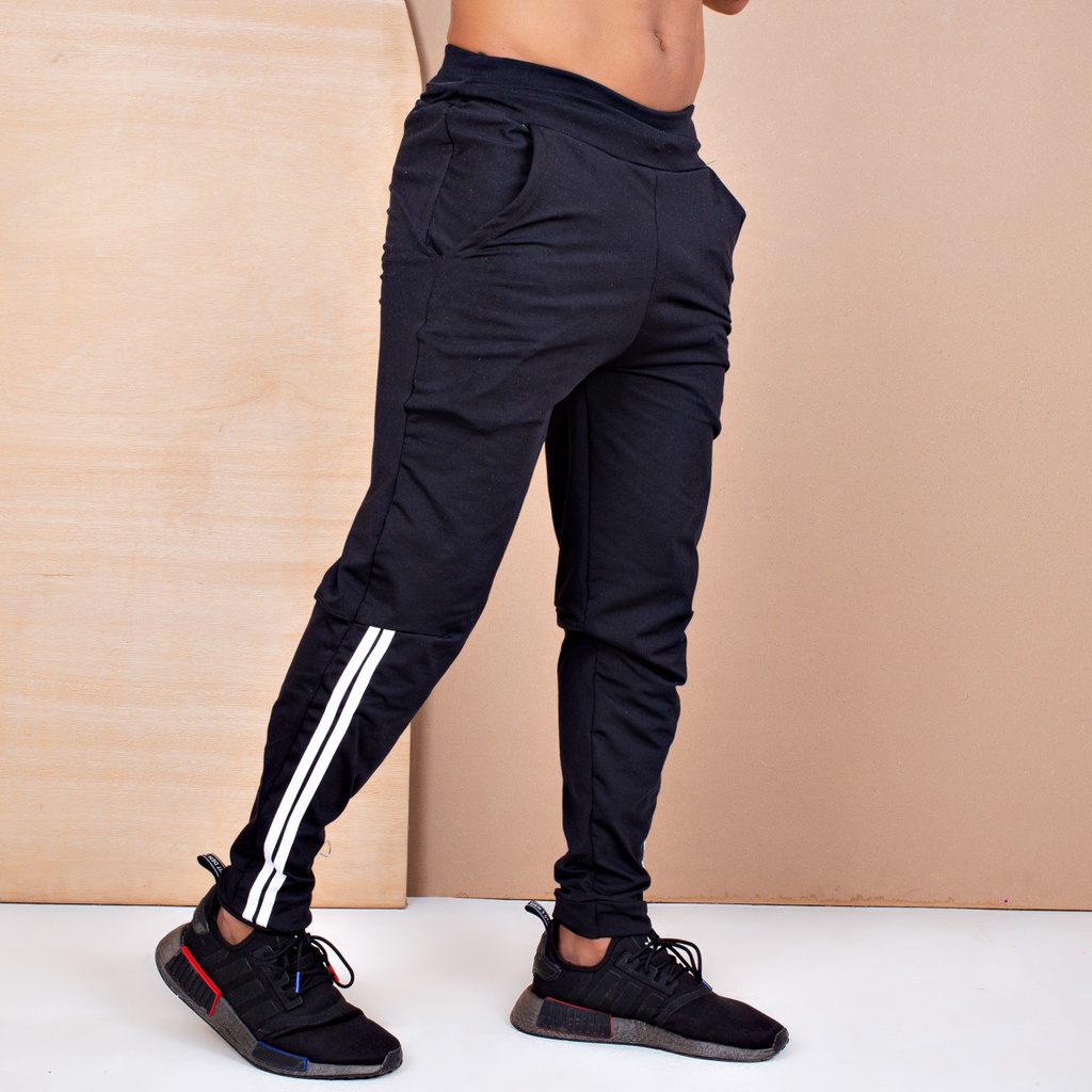 Calça Esportiva Masculina Com Bolsos Laterais Regulagem na Cintura Roupa de Academia em Oferta na Shopee