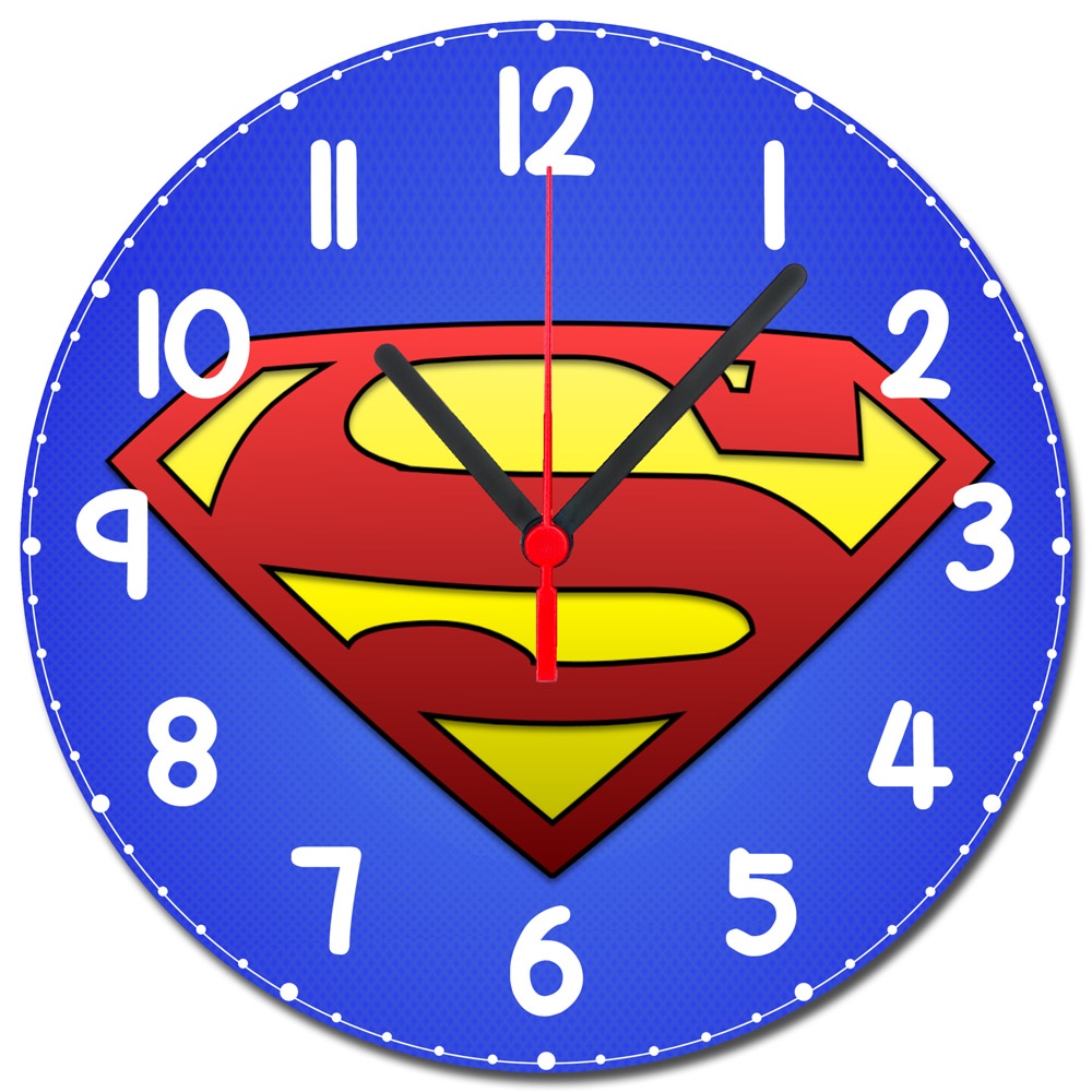 Relógio de Parede Super Homem Personalizado - Relógio De Parede Super Man