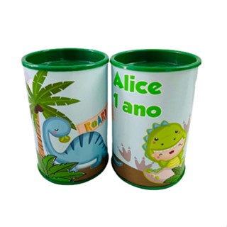 20 Cofrinhos Personalizados Dino Baby Dinossauro Personagens - Kit 20 unidades Temos outros Temas