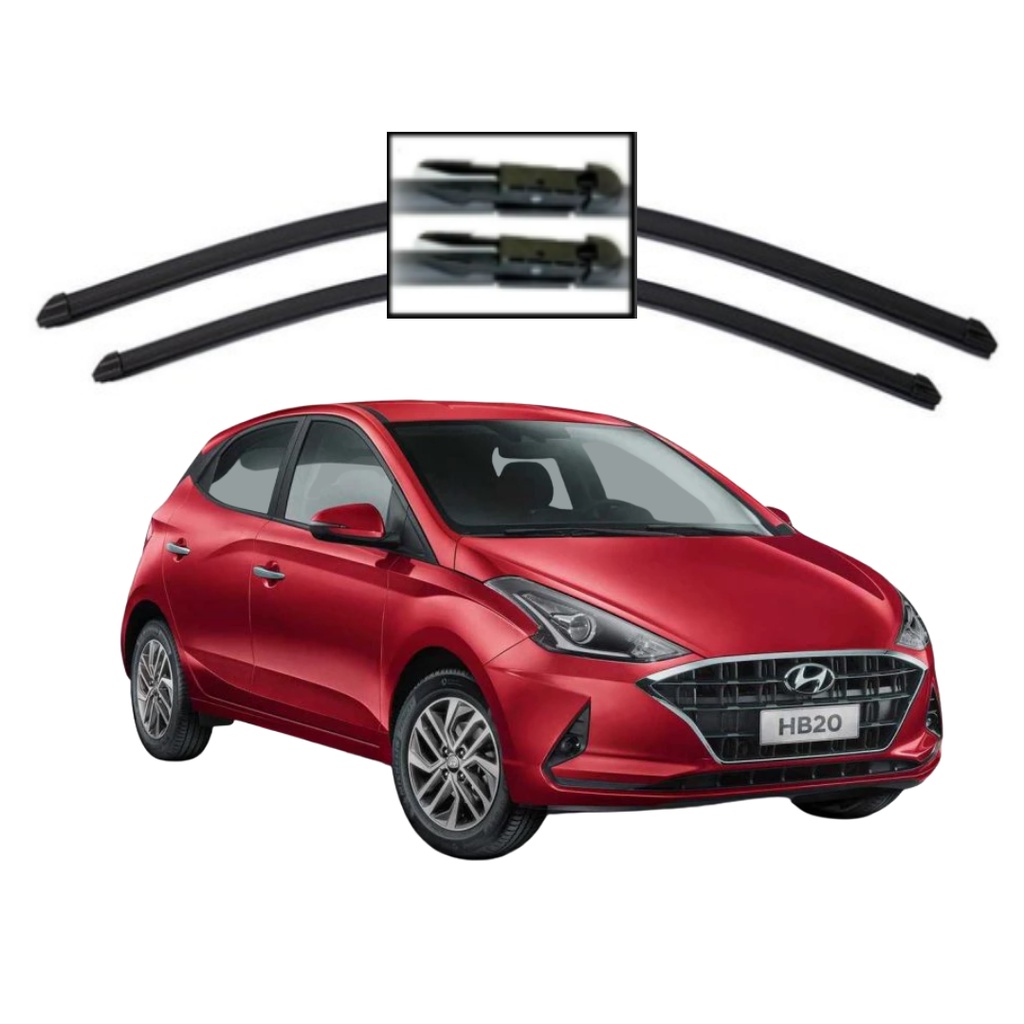 Par Palheta Limpador de Parabrisa Dianteiro para Novo Hyundai HB20 2020 2021 2022 2023 em Oferta na Shopee