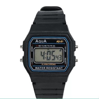Relógio Digital Masculino barato Prova D´agua - Preto Marca Aqua Aq 81