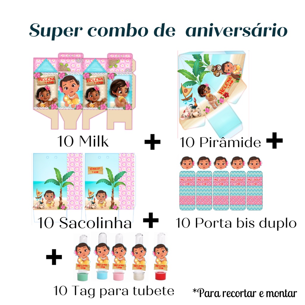 Personalizados  50 itens- kit festa - Lembrancinha Infantil - Mesversario - Aniversario infantil - Temas