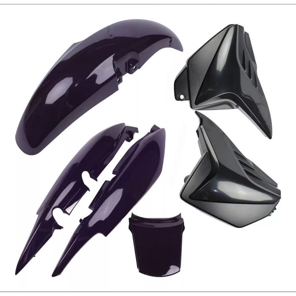 Kit Carenagem plástico Fan 125 2009 2010 2011 Tampa Lateral + Para-lama Dianteiro + Rabeta ROXO P102