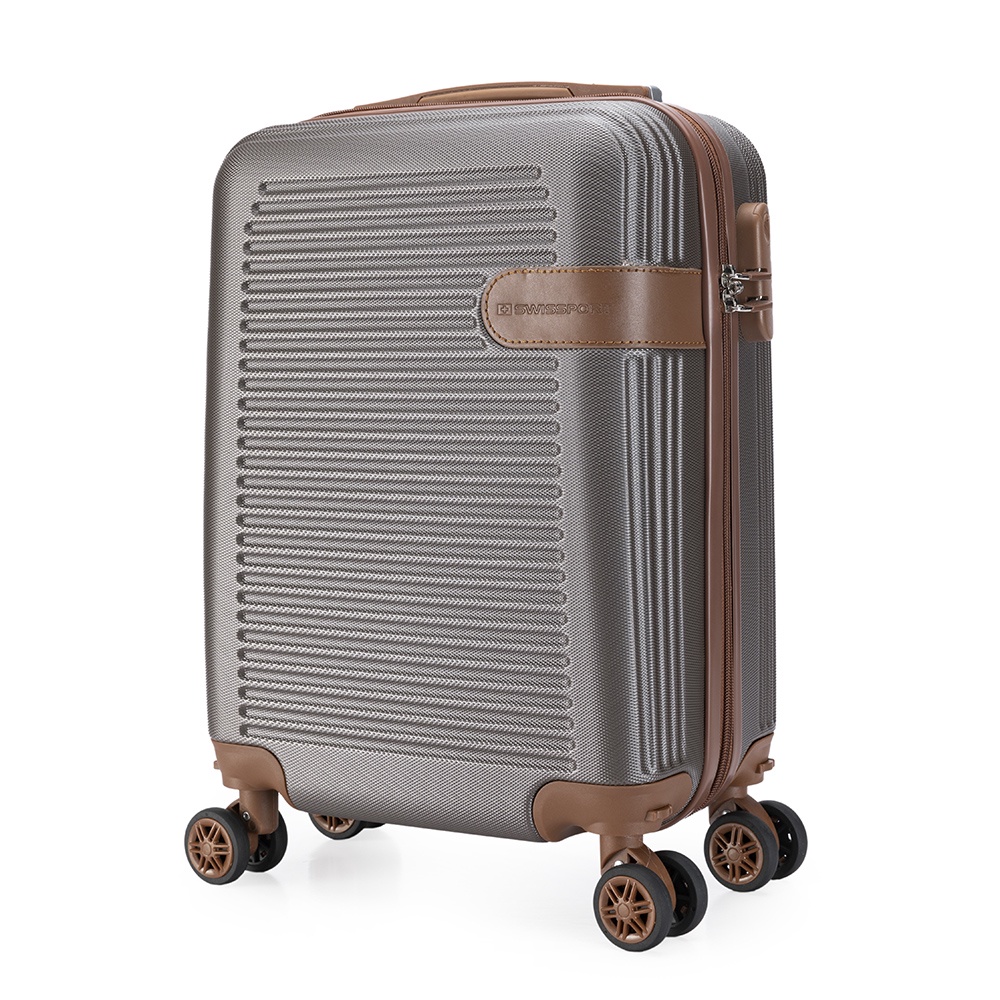 Mala de bordo executiva ABS para viagem roda giro 360° reforçada rígida Swissport
