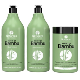 Kit Bambu 1L Shampoo + Máscara + Condicionador - Natureza Cosméticos