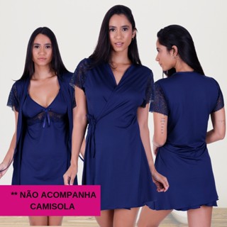Robe Confortável com Renda Sensual linha noite Maternidade Gestante Amamentação BeLIT Linha Noite