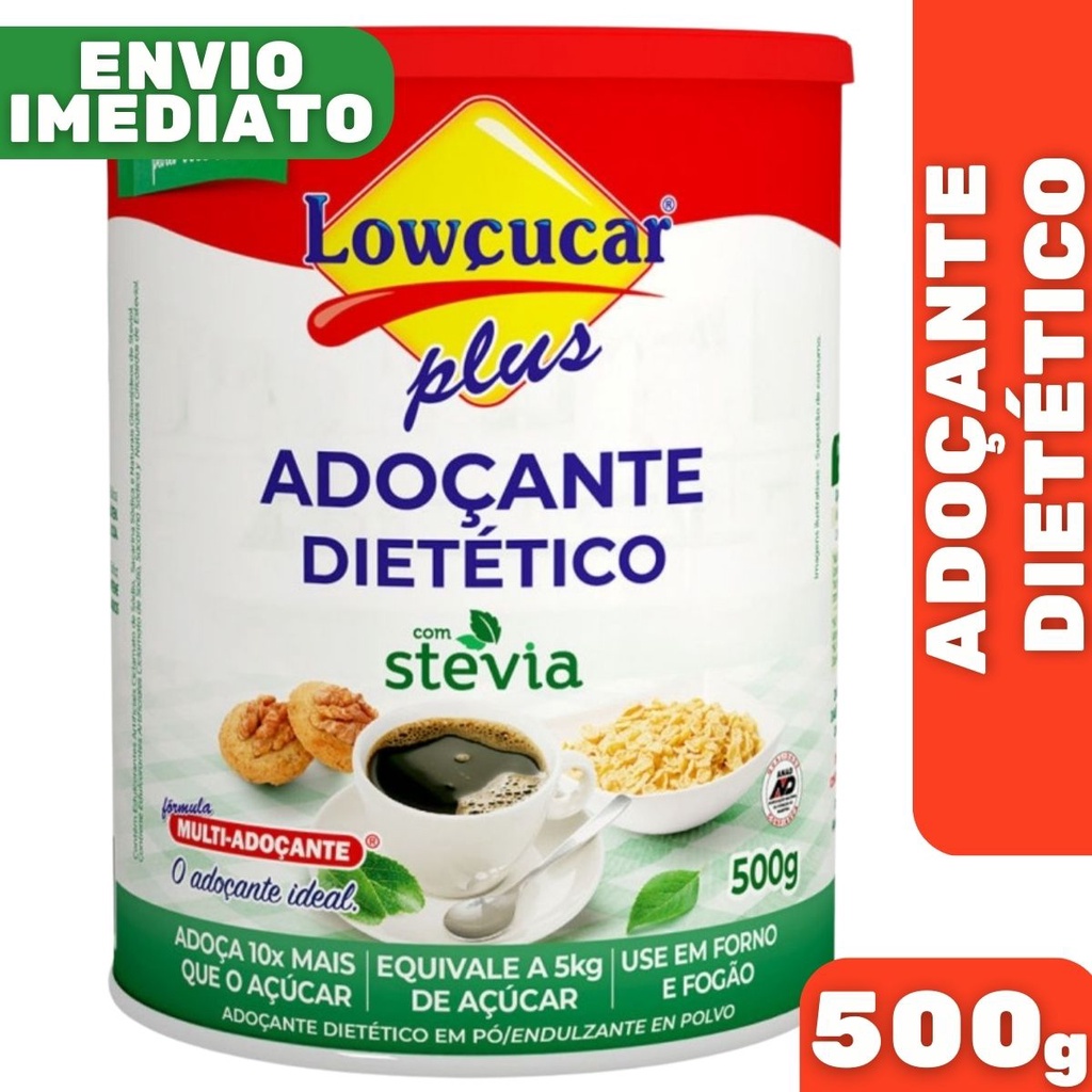 Adoçante Em Pó C/ Stevia 500g - Lowçucar Plus