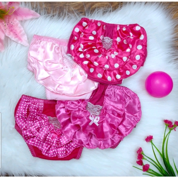 Calcinha Infantil  Kit Com 10, 5 e 3 Peças Bunda Rica Bebê Tapa Fralda Algodão Bumbum Rico