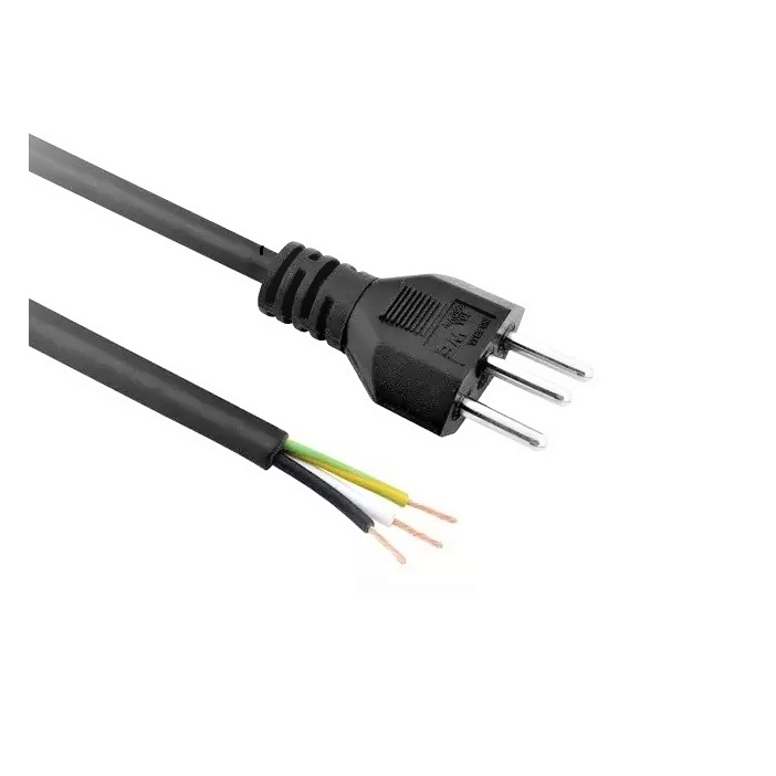 Cabo De Força Tripolar Rabicho 3x1,50mm Plugue 10 amperes 1,80 Metros em Oferta na Shopee